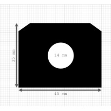 Luikenpakking | EPDM | 45 x 35 mm